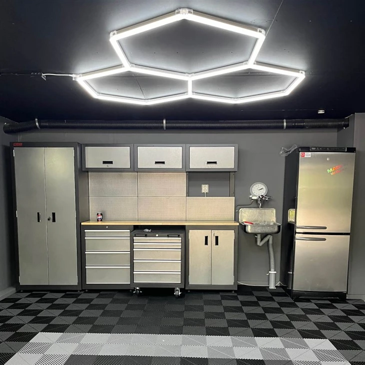 Honeycomb Lights Garage